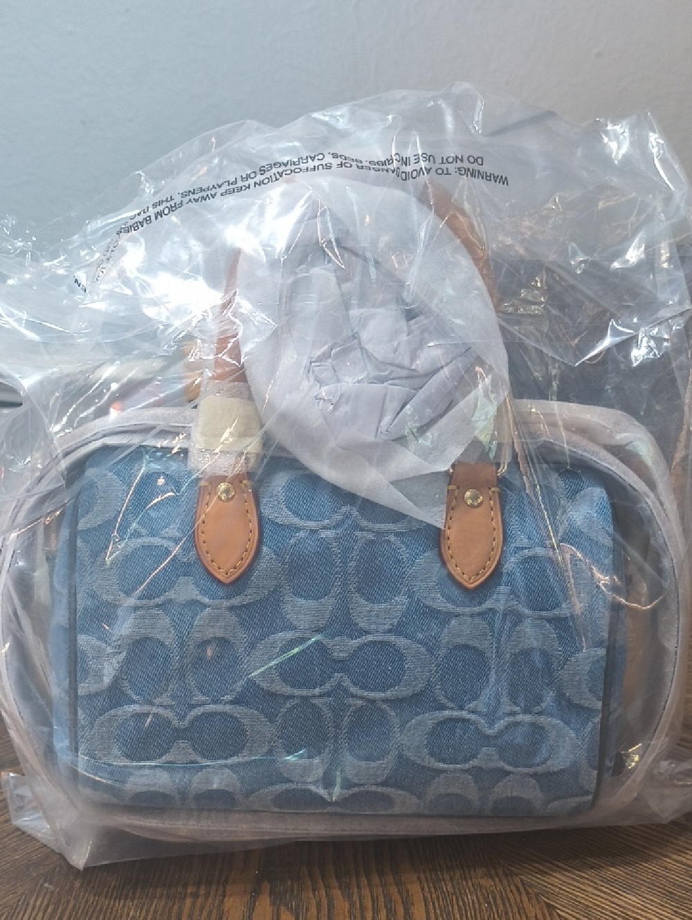 Coach Blue Signature Rowan New With Tags - Picture 3 of 6